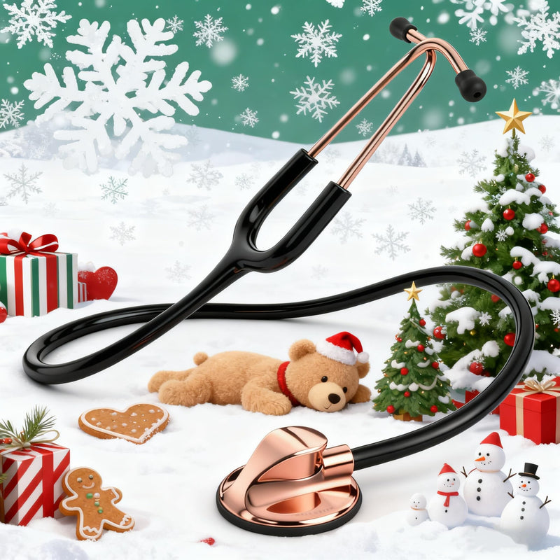 MaiWieel-Master Stethoscope Single Head Stethoscope,Tunable Diaphragm,Estetoscopio for Nurses, Doctors, Paramedics, Students,Home Medical,Rose Gold Chestpiece (Rose Gold) Rose Gold