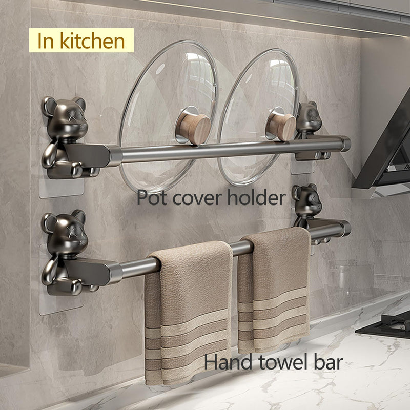 Towel Bar for Bathroom,15.7 Inch 4-Pack Towel Racks for Bathroom Wall Mounted,Towel Holder for Bathroom Accessories, Home Decor, Apparment Essentials