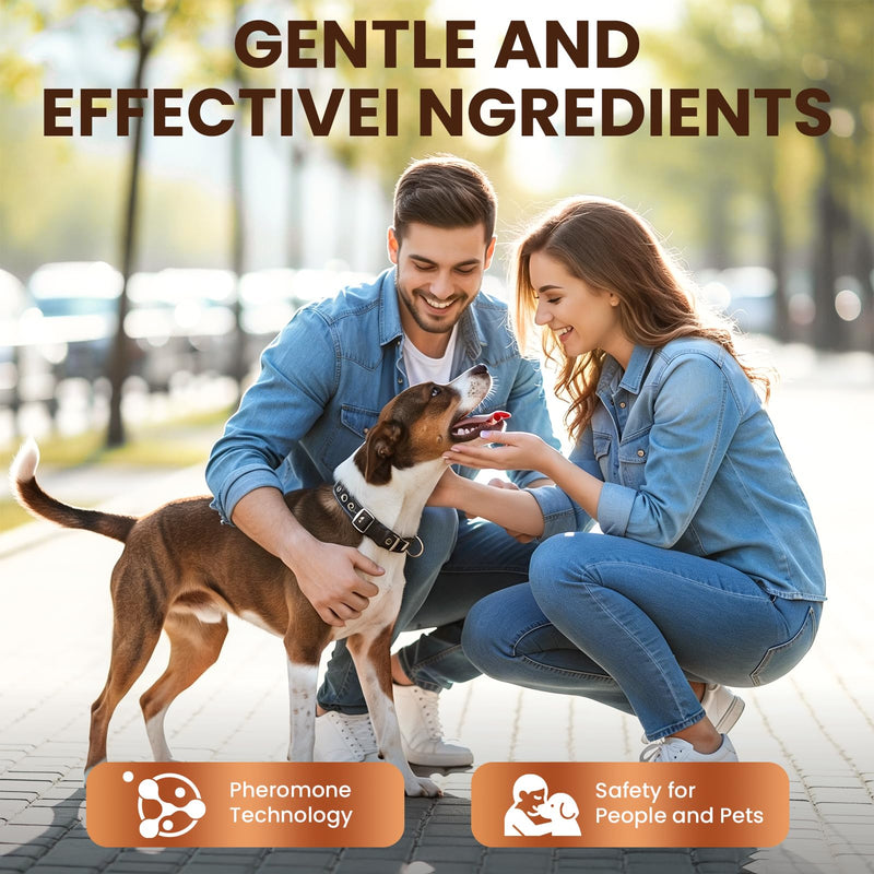 Dog Pheromones Calming Diffuser to Calm Dogs 4 IN 1 Kit (2 Diffusers+2 Refills) Pheromone Plug In for Stress Barking Pee Accidents Chewing Aggression Separation Anxiety Relief 60 Days(Odorless) Odorless