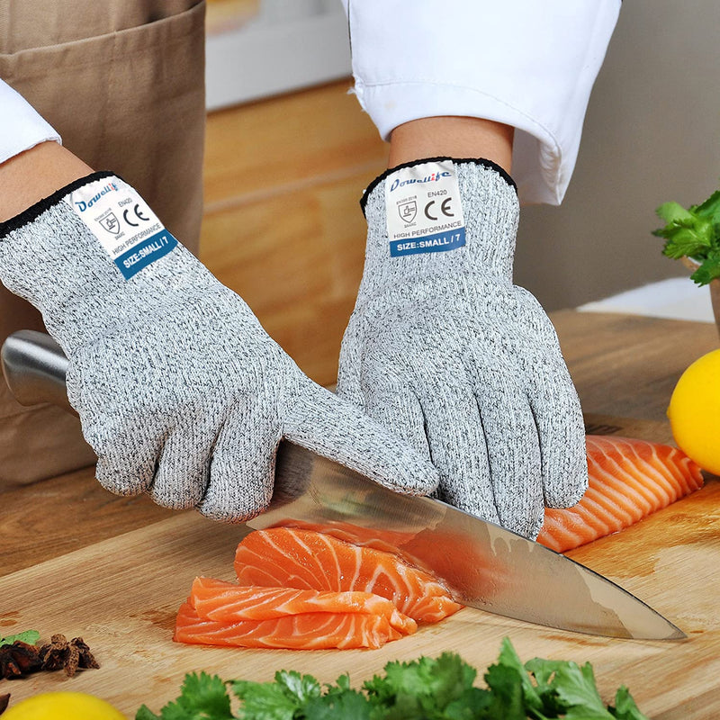 Dowellife Cut Resistant Gloves Food Grade Level 5 Protection, Safety Kitchen Cut Gloves for Chef Oyster Shucking Mandolin Knife Butcher Meat Cutting Large (Pack of 1) Original