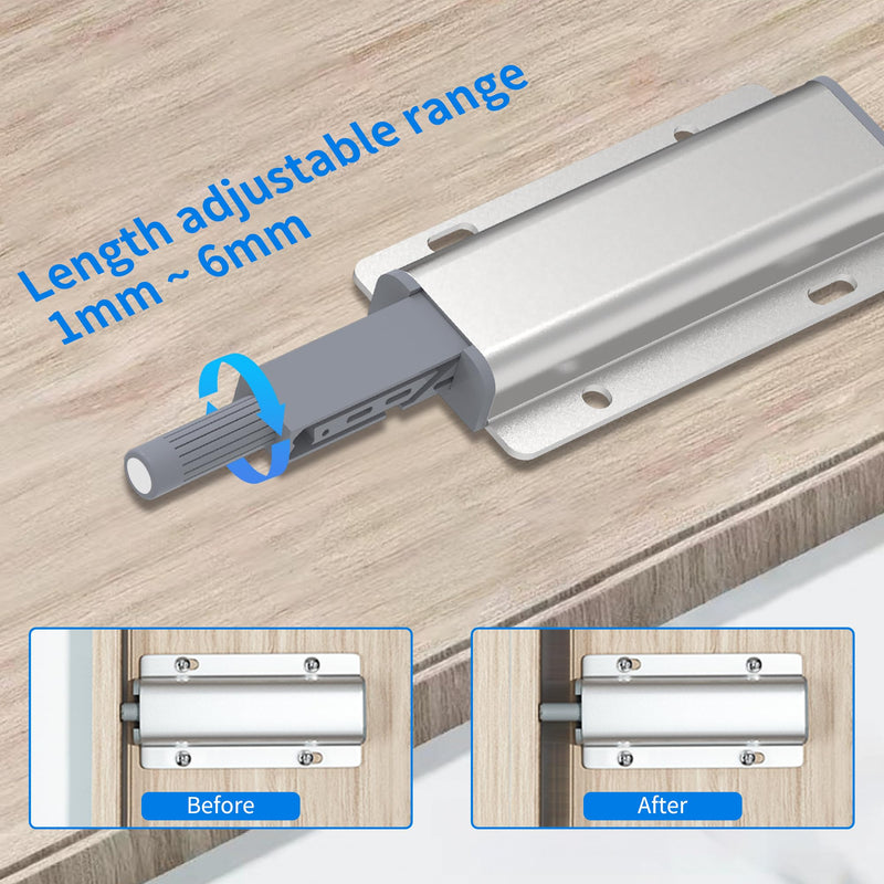 9 Pcs Magnetic Push Latch Catch for Cabinet Door, Push to Open Door Latch, Heavy Duty Cabinet Magnetic Catch for Cabinet Drawer Door Press Out Closure Cabinet Hardware 9 Pcs Single Magnetic Push Latch