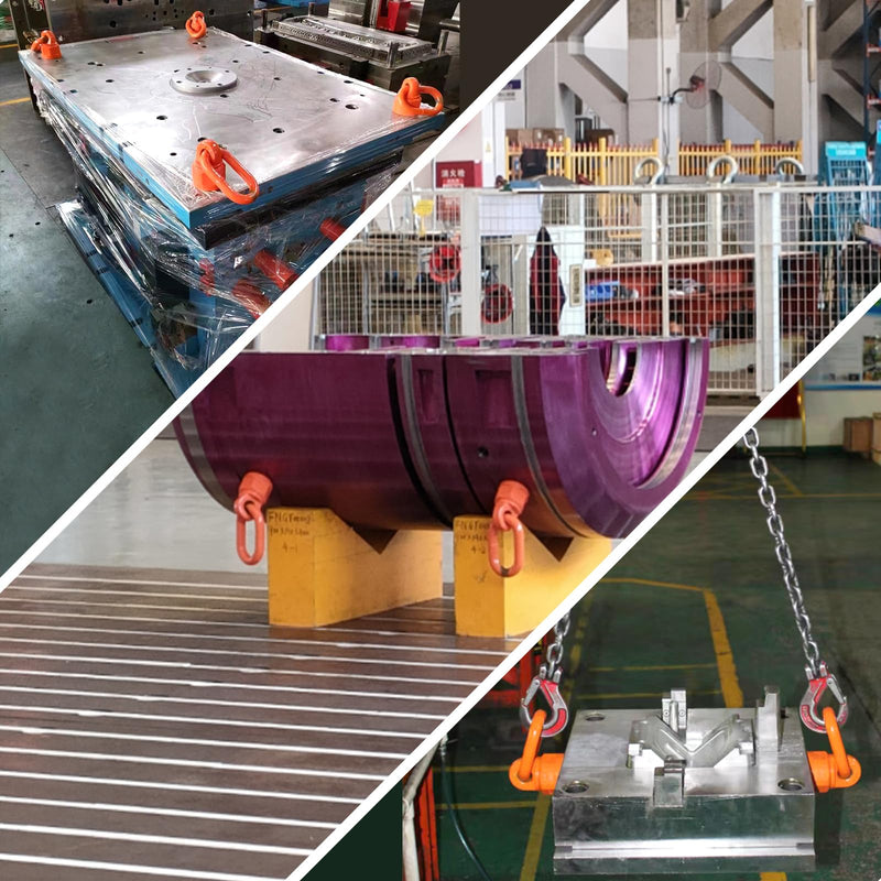 1 Pcs Eye Bolt M14 x 31.8 Max Load 1.25 Tons Metric Thread Universal Swivel Hoist Rings 360°Rotation Made of Alloy Steel, Tensile Strength > 1080MPa