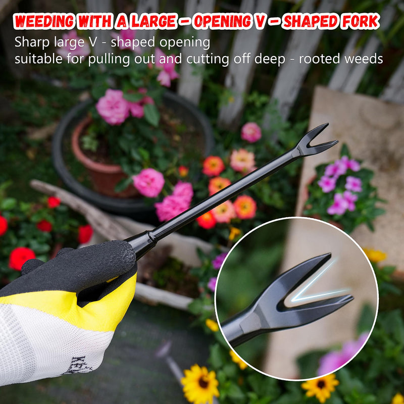 Weed Puller Tool, Heavy - Duty Stainless - Steel Garden Weed Buster. Manually Remove Deep - Rooted Weeds Precisely, Stress - Relieving and Crop - Friendly Weed Puller Tool