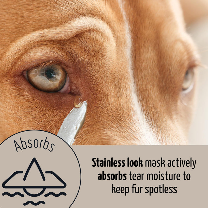 Pure Nature Stainless Look Clay Shield Mask Tear Stain Remover and Eye Cleaner, Grooming Product Ideal for All Dogs and Cats Eyes, Ears, Mouth Area Suitible for Home or Professional Use - PawsPlanet Australia