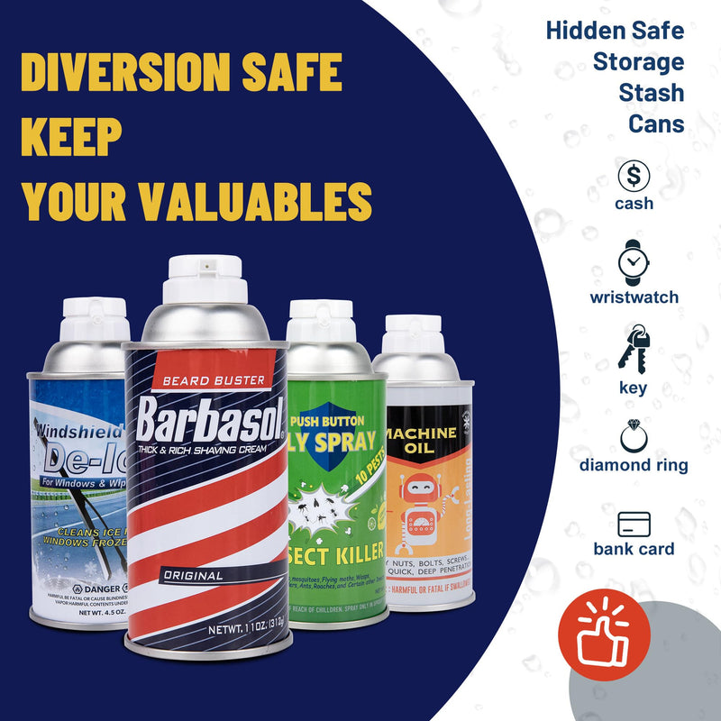 BarGifts Hidden Safe Fake Spray Can with Hidden Compartment, Hidden Storage Keep Your Valuables Safe Like Money, Keys, and Jewelry- Foam