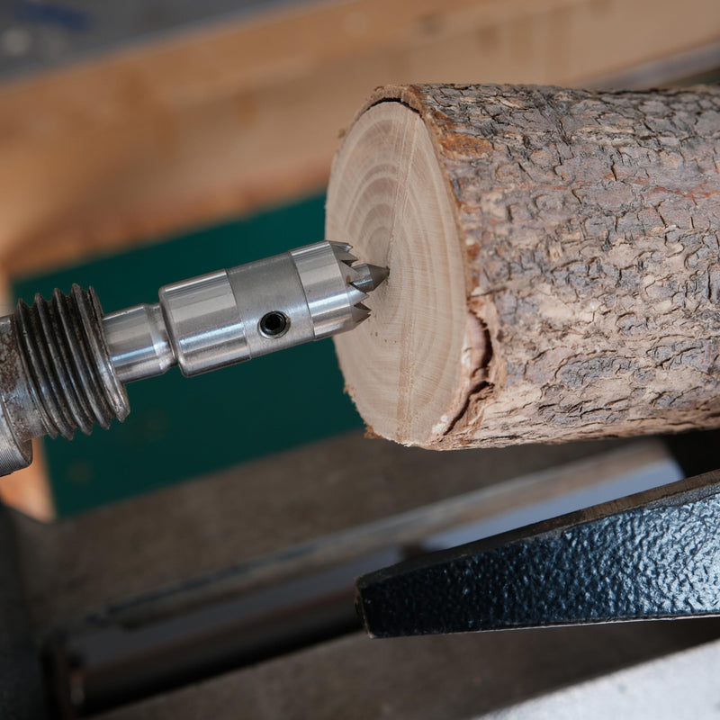 Woodlathe MT1 Centers Set, Live Center 1-1/4" Dia and Crown Drive Center 1/2" Dia LC5+DC2/MT1