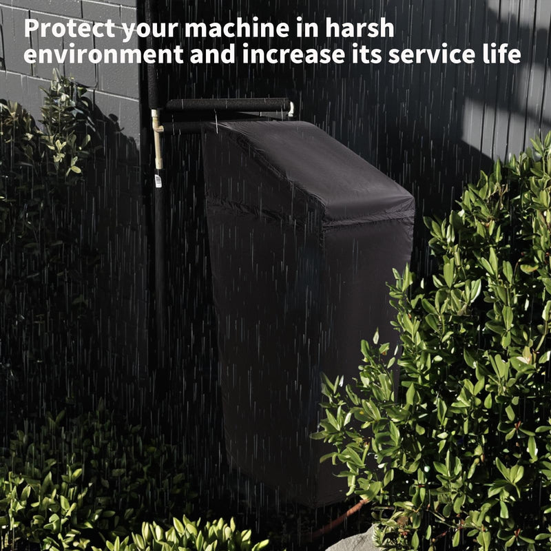 Water Softener Cover,Jacket Access Soften Station Tank Covers,Openable Top Easy to Use Removal-Free Installation,for Water Softener Outdoor UV Dust Protection of Outside Units Heater Parts (Black) Black