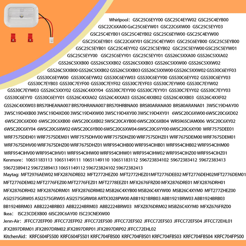 2025 Upgrade W10695459 W10843353 W11683243 For Whirlpool Maytag Refrigerator Led Light Module Component*2,Replaces W10660728 W10279030 W11205083 2-Year Warranty
