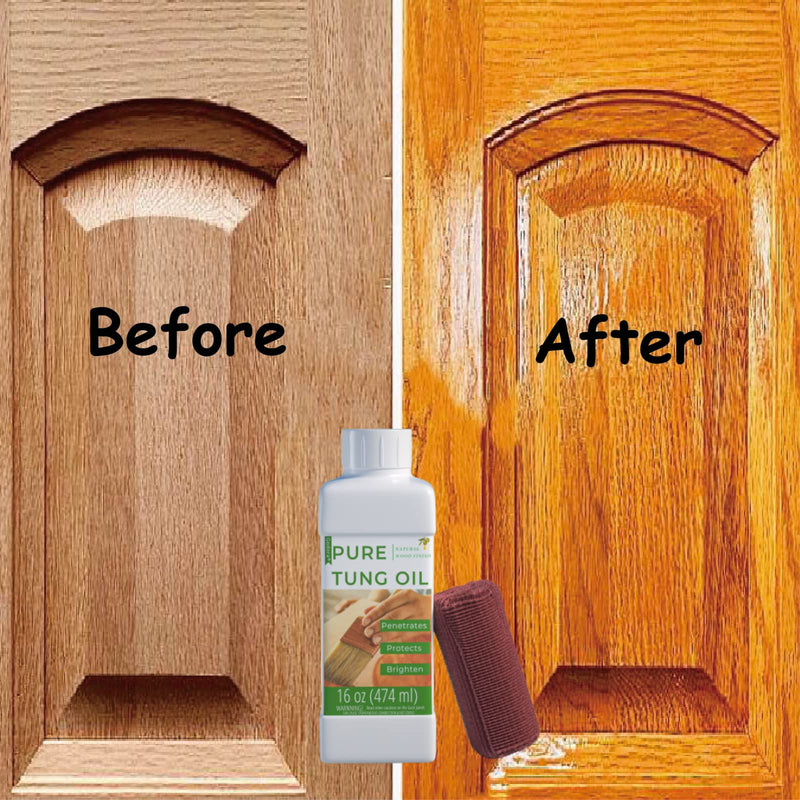 Godora 16 oz Pure Tung Oil for Wood Finishing, Wood Sealer for Indoor & Outdoor Favored by Craftsmen, Waterproofing Tung Oil for Wood Products, Perfect Food Safety Tung Oil for Furniture & Countertops