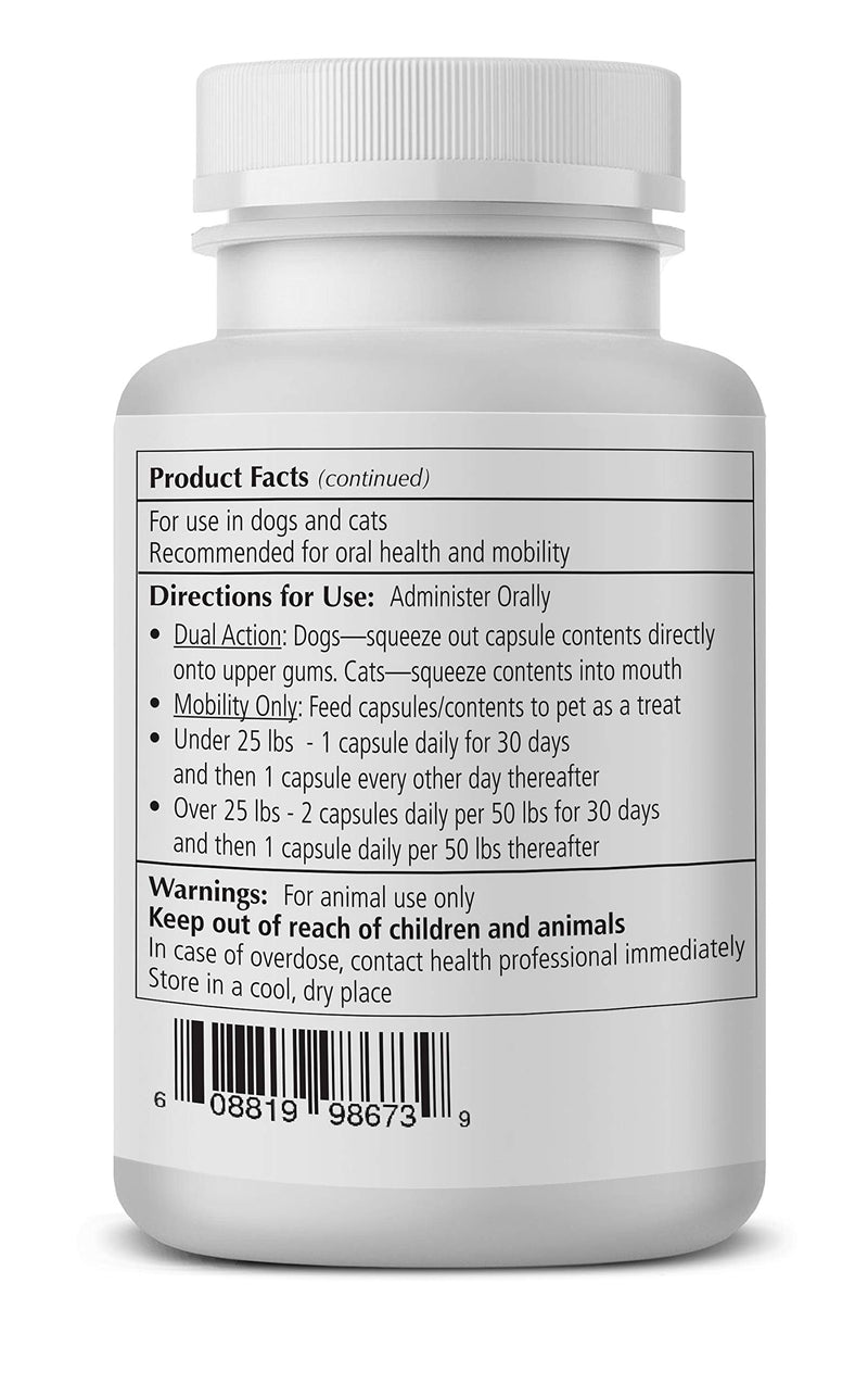 1TDC Dual Action Natural Support – Twist Off Soft Gels – Delivers 4 Major Health Benefits for Dogs & Cats – Supports Oral Health, Hip & Joint Health, Muscle & Stamina Recovery, Skin & Coat Health 30 - PawsPlanet Australia