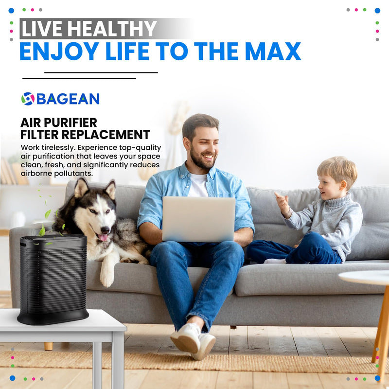 Bagean HPA300 Filter R Compatible Honeywell Air Purifier Filter Replacement (3 HEPA + 4 Carbon)