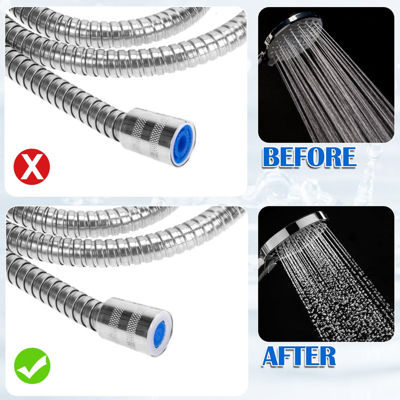 10 Pcs Shower Flow Restrictors, GPM 1.5/1.8/2.0/2.5/3.0 Shower Head Flow Reducer Limiter, Water Saver Adapter for Handheld Shower, Bathroom, Toilet