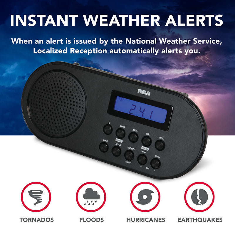 RCA RCWR7V AM/FM Weather Alert Radio