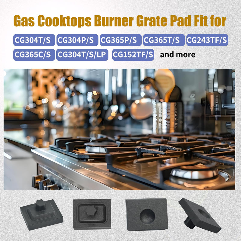 8 Packs 826885 Stove Rubber Feet Compatible with Wolf CG Series Gas Cooktop Range Burner,Gas Cooktops Burner Grate Pad Fit for CG304T/S CG304P/S CG365P/S CG365T/S And More