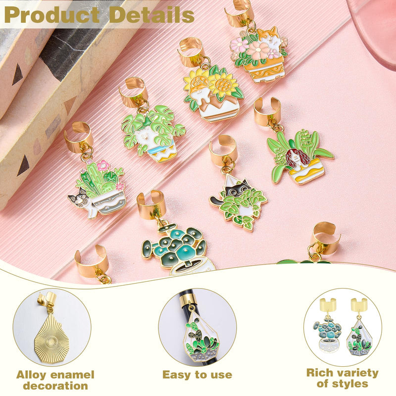 9 Pcs Stethoscope Charms for Nurses Personalized Stethoscope Charm with Assorted Potted Animal Pendants Gifts for Nurse Graduates Doctor Surgeons and Medical Assistant
