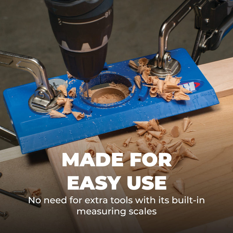 Kreg KHI-Hinge Concealed Hinge Jig - Drill Perfect Holes for Cabinets & Hardware Installation - Holiday Home Improvement Gifts for Him
