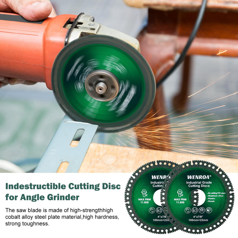 2 Pack Cutting Disc for 4-1/2" Angle Grinder, 7/8" Arbor Diamond Grinding Discs 4 1/2 for Angle Grinder, 4 inch Glass Cutting disc 2