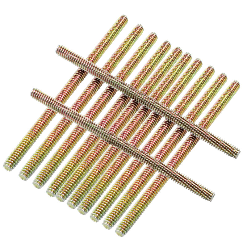 Hordion 12pcs Fully Threaded Rod 1/4"-20, 4" Length, Zinc Plated All Threaded Rods Carbon Steel Thread Screw for Furniture Assembly Fastening 1/4x4 inch - NewNest Australia