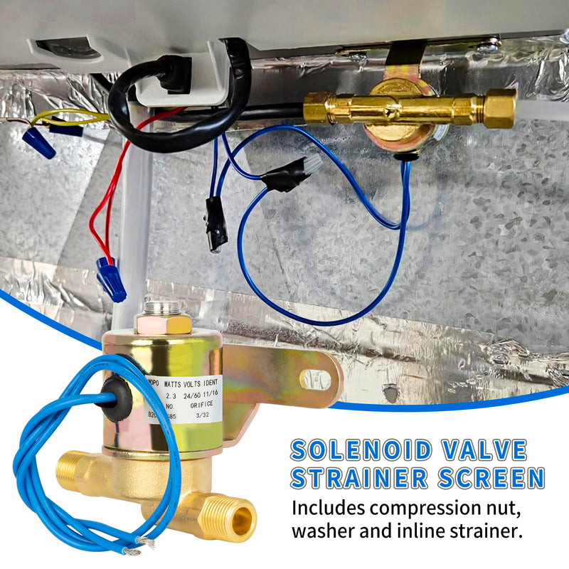4040 Solenoid Valve for Humidifier - 24V Water Valve Compatible with April aire Whole House Humidifier Models 400 500 600 700 220 224 - Replaces B2015-S85 B2017-S85, Blue