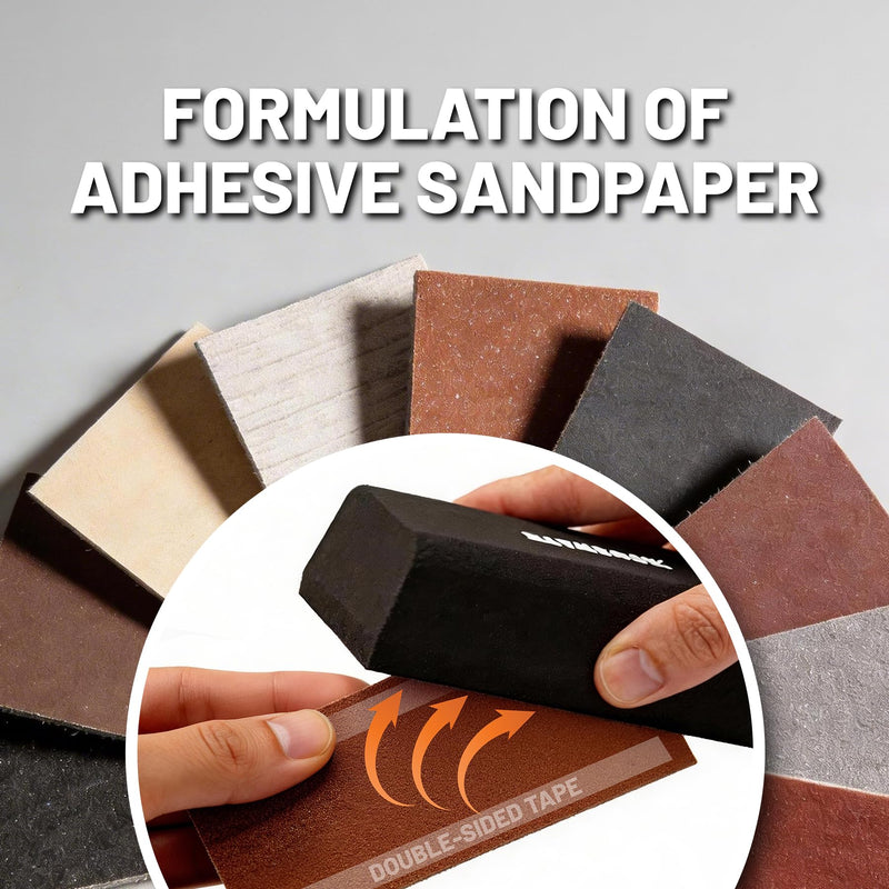 12-Pcs Sanding Blocks Auto Body, Flexible Foam, Sanding Blocks for Automotive Bodywork, Washable & Reusable, Interchangeable Sanding Block Set for Auto Body, Woodworking & Metal Finishing