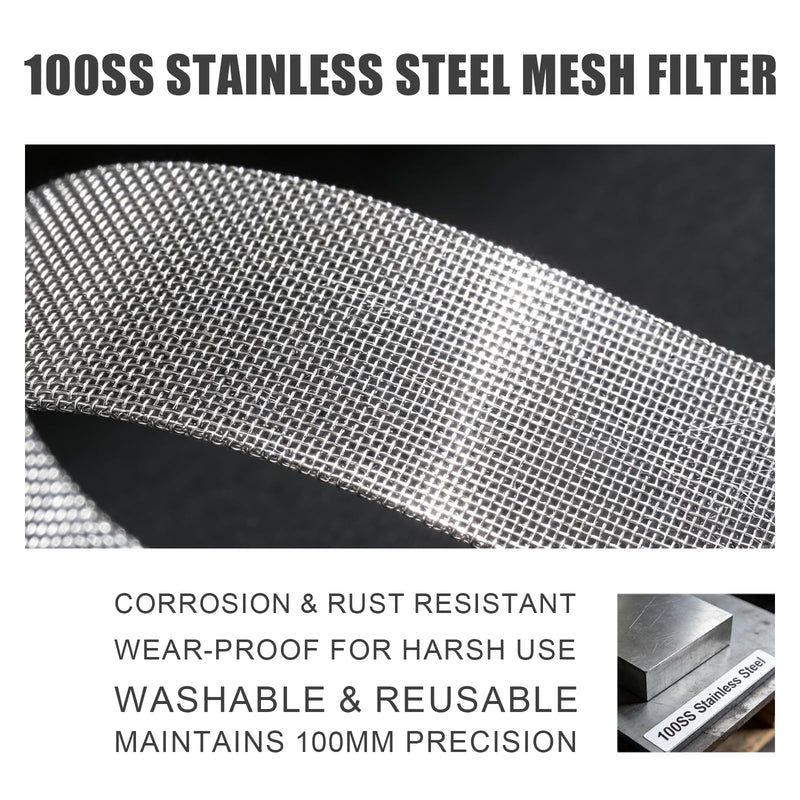 100 Micron Wire Mesh Filter Compatible with Lenz DH-750 DH-1000 Medium Pressure in Line Filters Replace 5062-100 5062-100V