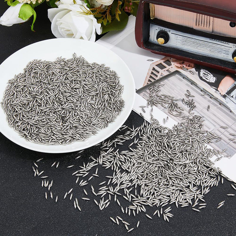 SUPERFINDINGS About 3666pcs/440g Stainless Steel Polished Beads 9mm Bicone Tumbling Media Pins Burnishing Media for Rust Removal Rough Polishing Precsion Polishing Jewelry Polishing,Diameter:2mm