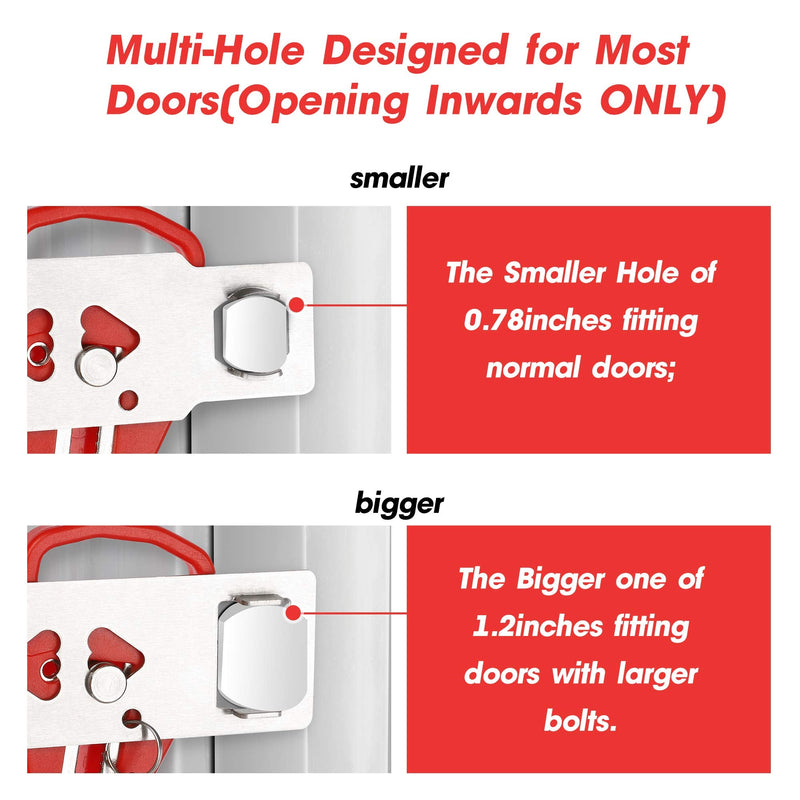 AceMining Portable Door Lock Home Security Door Lock Travel Lockdown Locks for Additional Safety and Privacy Perfect for Traveling Hotel Home Apartment College 1 Pack
