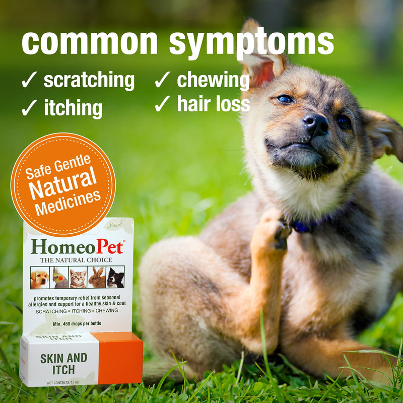 HomeoPet Skin and Itch, Skin and Coat Support for Pets, 15 Milliliters 15ml - PawsPlanet Australia