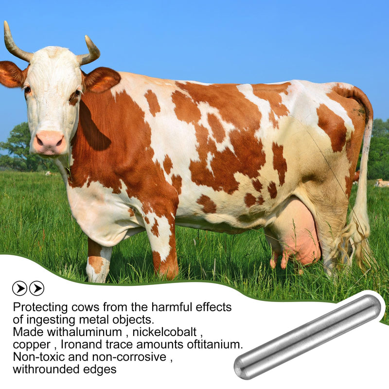 3 Pcs Cow Magnet Cylinder Cow Alnico Magnet Stud Finder 0.50" Diameter, 3" Length, Silver