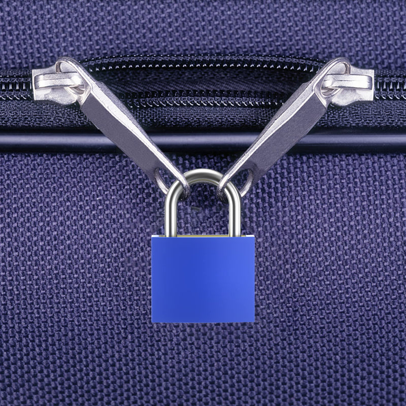 10 Pcs Suitcase Locks with Keys, Small Padlock with Key, Luggage Padlocks, Mini Keyed Padlock for Travel Bags, School Gym Locker, Toolbox - 23mm (Colorful)
