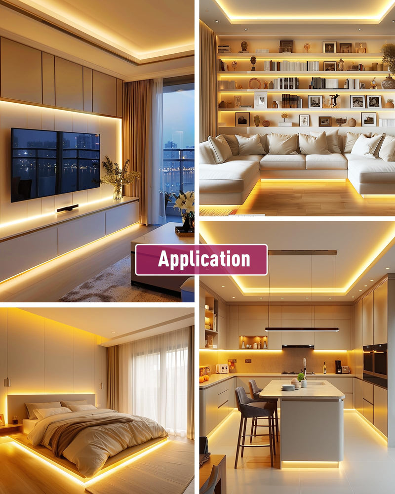 EMITEVER 8mm LED Strip Connectors 12pcs, Led Corner Connector L-Shaped Gapless Connection Solderless Transparent Tape Light Connectors for 2-Pin COB/SMD LED Strip Lights 5V 12V 24V 48V 8mm L-Shaped Corner Connector