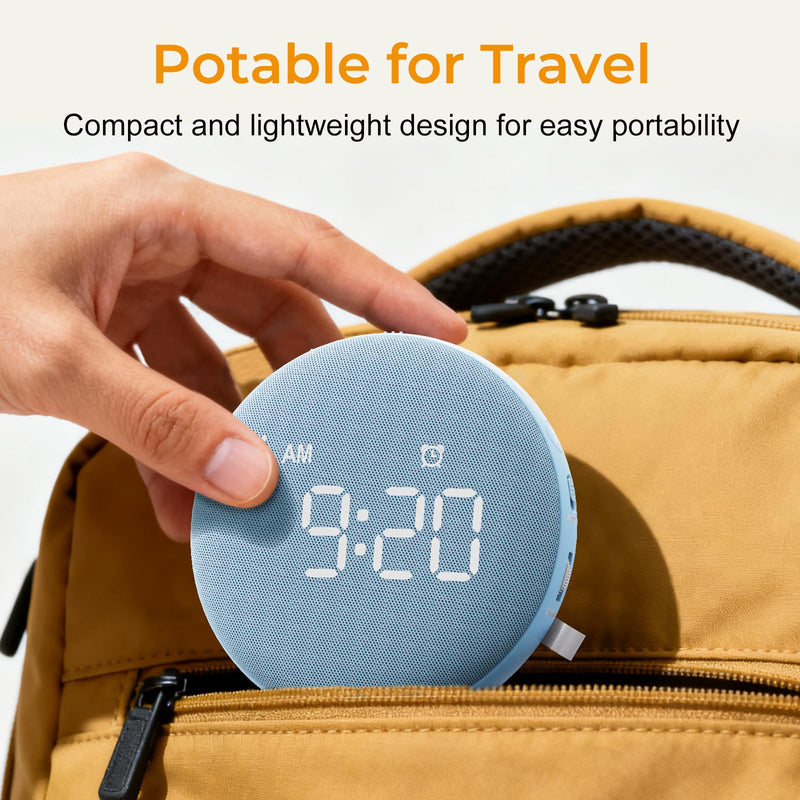 Gianna 110dB Loud Alarm Clock for Heavy Sleepers - Vibrating Alarm Clock, 3 Wake Modes, Auto-Dimming, Rechargeable Battery Operated Bed Shaker for Bedroom and Travel