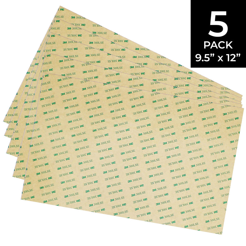3M 9474LE 300LSE Double Sided Adhesive Transfer Tape. Pack of 5 Sheets 12" x 9.5" 12" x 9.5"