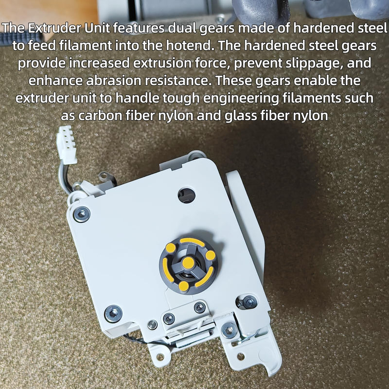 Extruder Unit Replacment Compatible with BambuLab A1/ A1 Mini: Tool-Head Hotend Extrusion Assembly with Hardened Steel Gears Filament Cutter Motor Eddy Sensor 3D Printer Accessories
