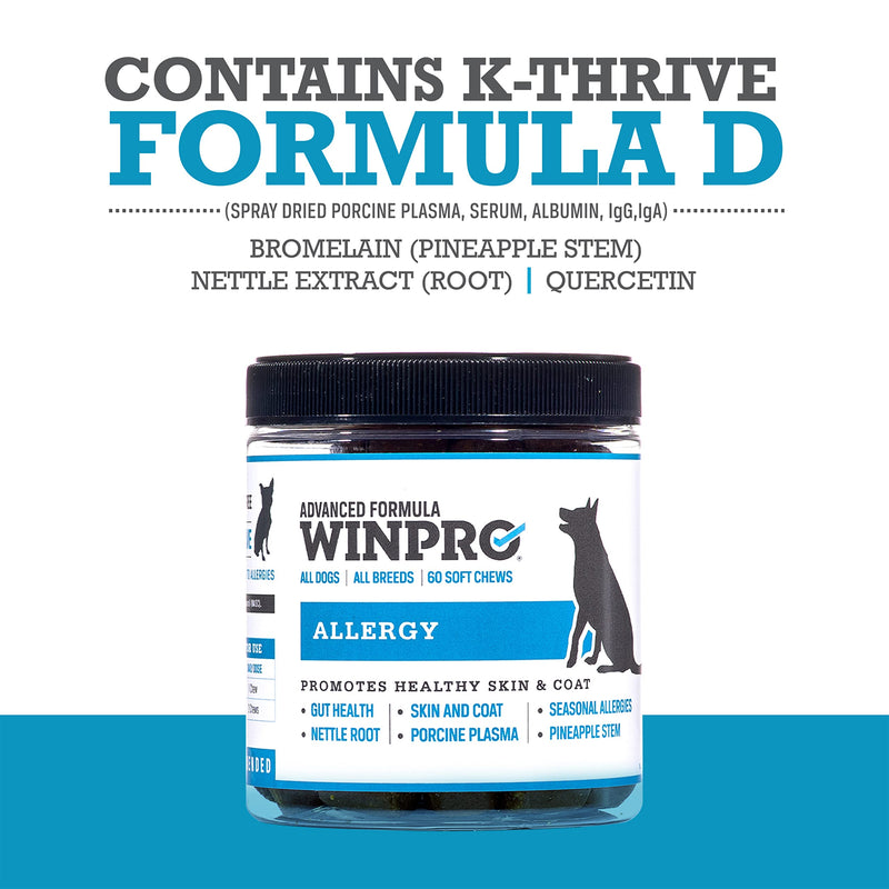 WINPRO All-Natural Allergy Relief and Gut Health Bundle, 120 Chews, Plasma Powered Grain Free Soft Chews Providing Relief from Itchy, Irritated Skin, Digestive Health and Immunity Allergy- Gut Bundle - PawsPlanet Australia
