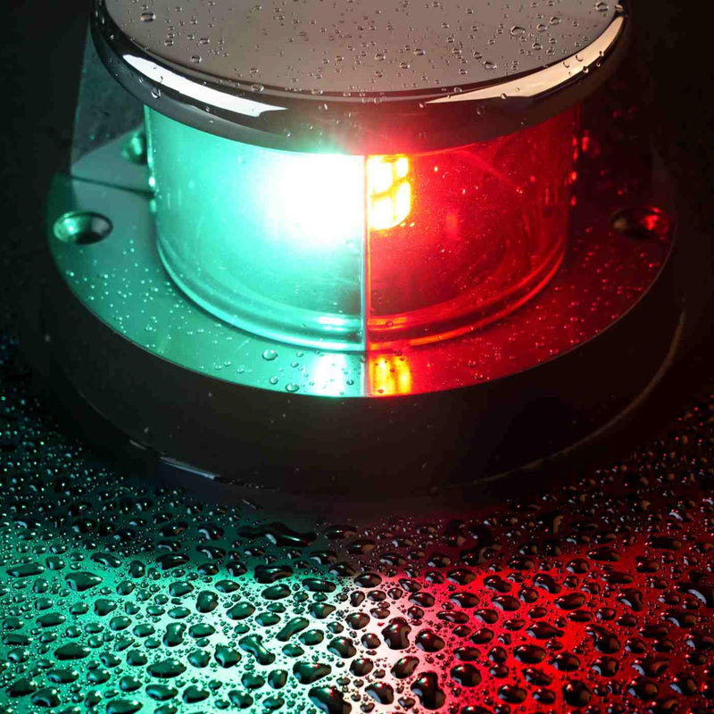 SEAFLO 01 Series Bi-Color Bow Mount Navigation Light - Red/Green, 12V, 0.7W, IP65 Waterproof, 1NM Visibility, High-Brightness, for Boats Up to 39.4 FT (12m) – 4-Year Warranty 0.7 W, 1 NM