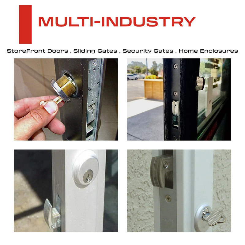 Sliding Gate Lock - Hook Bolt Mortise Lock - Weldable Steel Hook Lock for Sliding Gate - Double Cylinder 1-1/8" Backset – Metal Gate Lock - Weld On Hook Lock for Rolling Gate Sliding Gate - NewNest Australia
