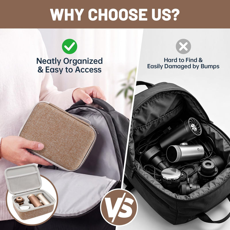 Portable Travel Case Compatible with Shark ChillPill 3-in-1 Fan, Brown