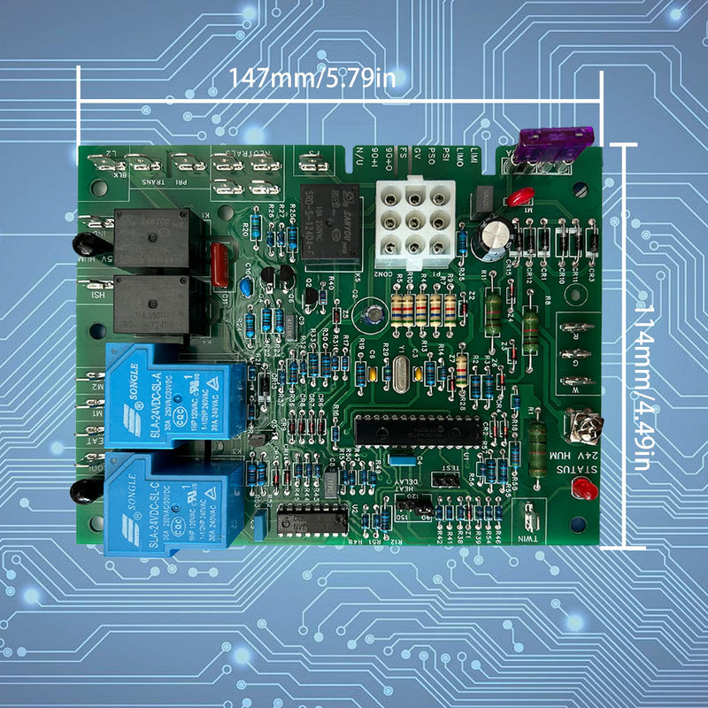 Furnace Control Board Replacement for I-C-M280 Good-man B1809906 B1809908 B1809910 B1809313– Fits UT-EC 1012-933D, Te-xas Instruments 41F-5, White-Rodgers 50T35-730 50T35-743