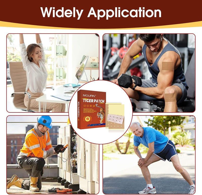 MQ Pain Relief Patches, Chinese Pain Relief Plaster Herbal Patches for Knee, Back, Joint, Muscle Neck Pain Relieving Up to 12 Hours, 20 Patches