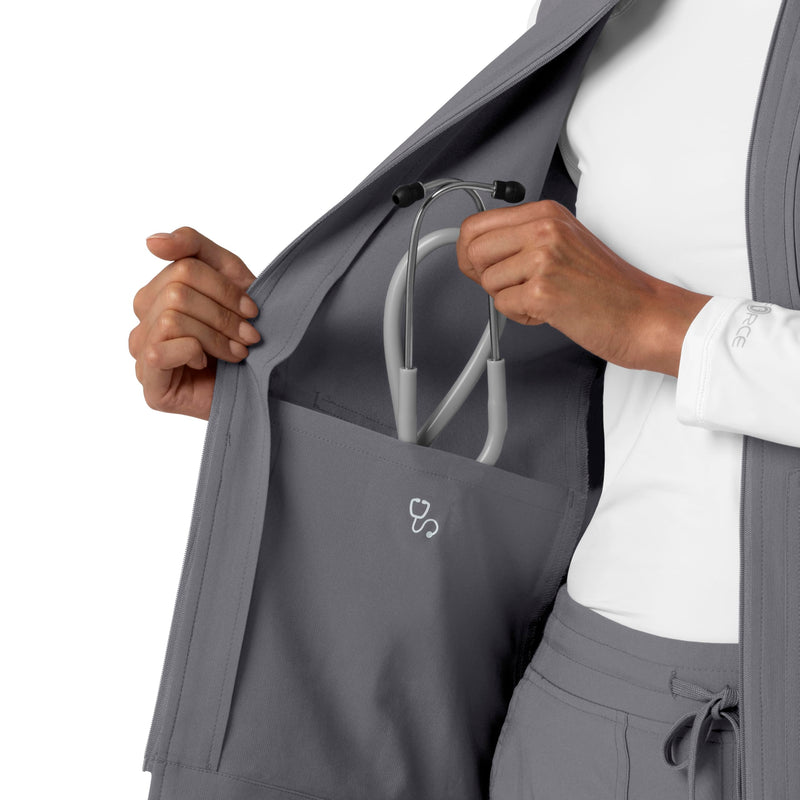 Carhartt Scrubs for Women Force Cross-Flex Lightweight Vest X-Small Pewter