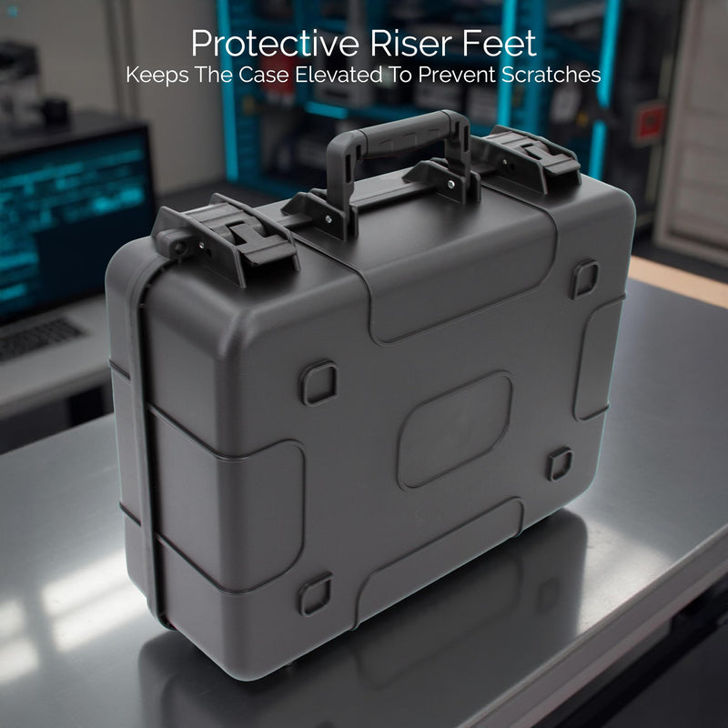 CASEMATIX Projector Hard Case with Custom Foam Compatible With Epson VS240, EX3240, VS345, VS340, VS335W, EX7240 Pro, EX5240 – Travel Case with Hard Shell Protection – Fits Up to 14.5" x 10.5" x 4.5"