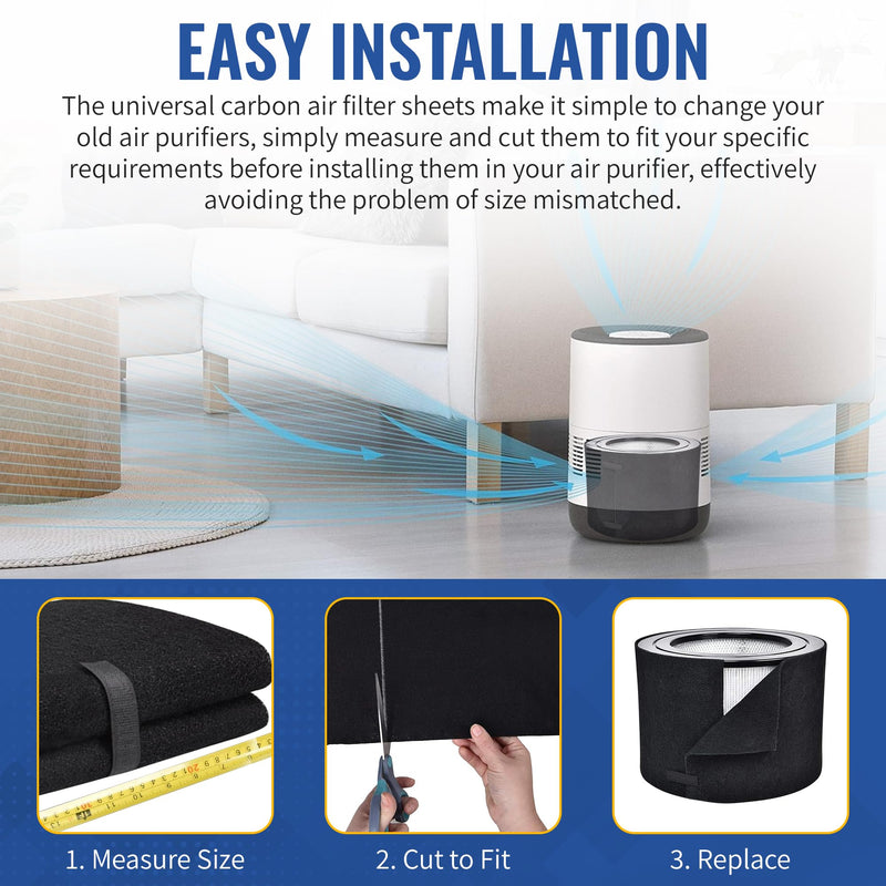CFS Cut to Fit Carbon Pre-Filter Pad, 16 x 48 in, Air Purifiers & HVAC 1 16"x48"