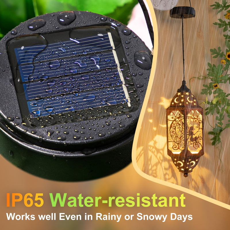 AA 600Mah Solar Light Replacement Top Parts for Solar Outdoor Lantern, Waterproof LED Lights for Yard, Garden, Patio Decor DIY Gifts (1Pack) Black1