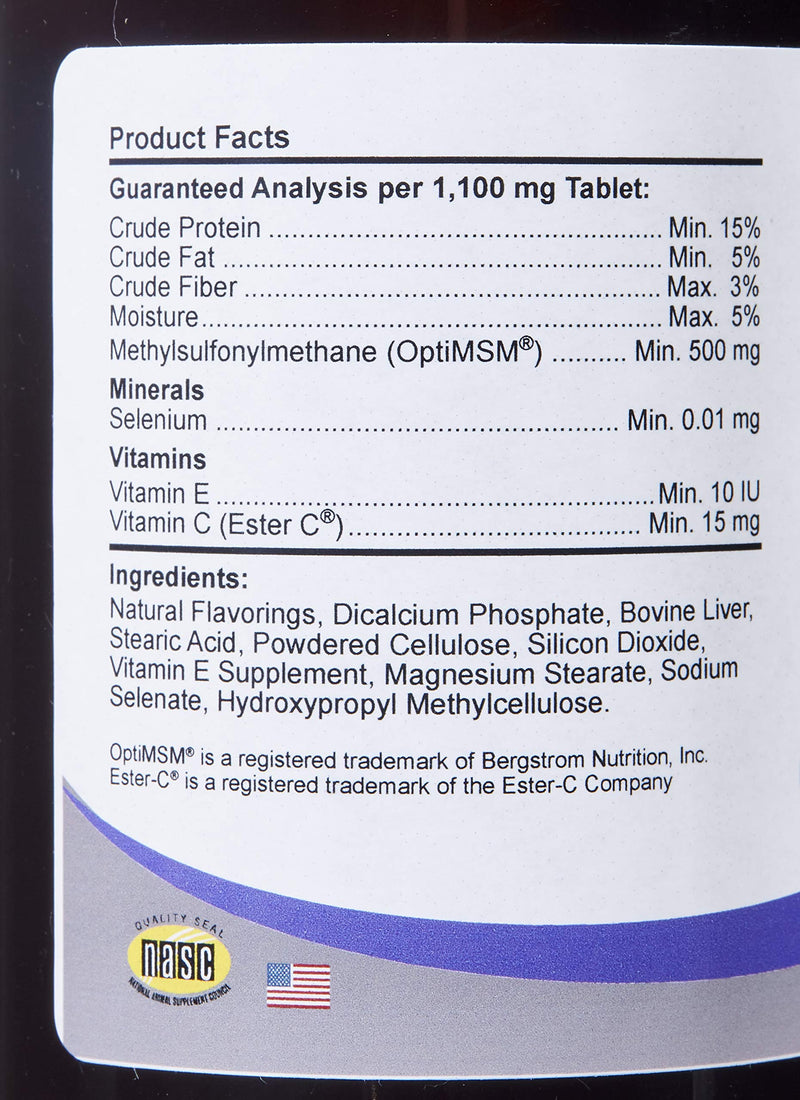Kala Health COMFORT Antioxidant Supplement for Dogs, 100 Count, Immune Support and Helps Reduce Skin Allergies, Contains: MSM, Superoxide Dismutase, Selenium and Vitamin C & E, Made in The USA
