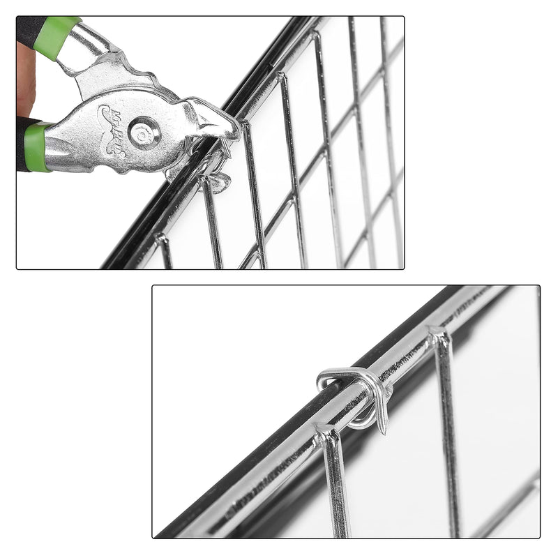 Mr. Pen- Galvanized Hog Rings, 3/4", 420 Pcs, Hog Rings Upholstery, Hog Rings for Furniture Upholstery, Auto Upholstery, Meat & Sausage Casings, Fencing, Animal Pet Cages, Shock Cords 420 Pcs, 3/4"