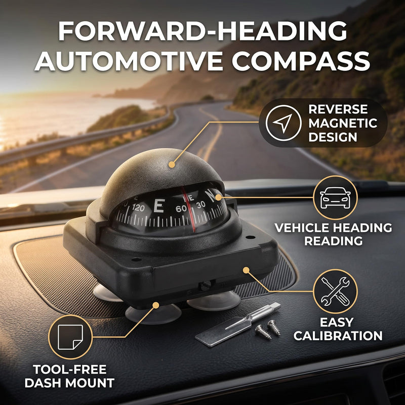 Yosoo Navigation Navigator Foldable Navigation, Car Boat Navigation Direction Pointing Guide Mount, High Precise Mini Navigatorfor Auto Car Boat RV, Solid ABS Navigator5.7 * 5.7 * 5.8