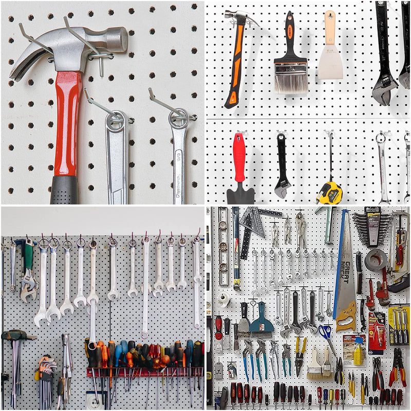 Pegboard Hooks Pegboard Accessories,8 inch,Pegboard Organizer Kit for Garage Organization,Tool Storage,16 Pack 8inch