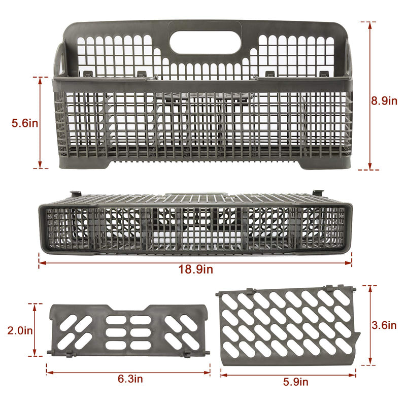 AMI PARTS 8531233 WP8562043 Universal Dishwasher Silverware Basket Replacement Fit for Whirlpool Kitchenaid Dishwasher Utensil Rack Basket, Replaces 8531233,8562043, WP8531233VP