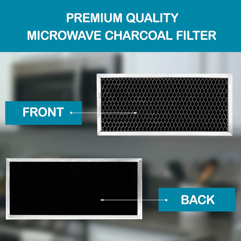 GE JX81H, WB02X10956, WB02X11544, WB2X10956 Microwave Recirculating Charcoal Filter Compatible with GE (2-Pack) 2
